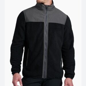 Kuhl Konfluence Fleece Jacket Raven/Carbon full zip black gray NWT